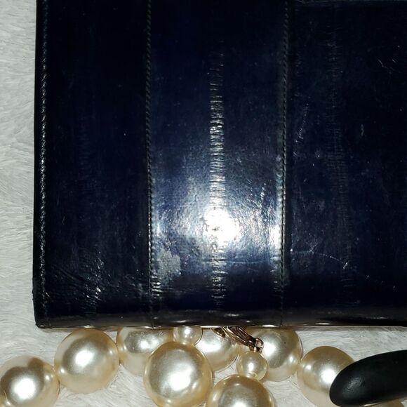 Vintage Eel Skin Checkbook Wallet - Picture 4 of 8